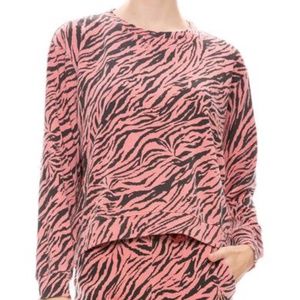Sundry Zebra Crop Sweatshirt